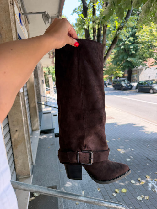Stivali scamosciati marroni Rambla