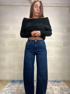 Denim animalier baggy