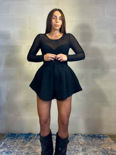 Short a campana con elastico in vita sul retro