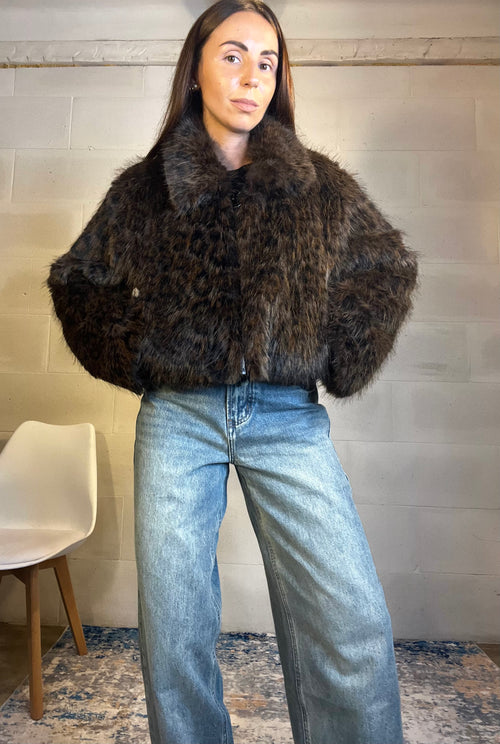 Ecofour animalier testa di moro con zip