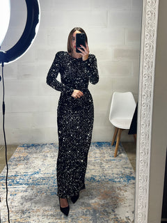 Maxi abito di paillettes