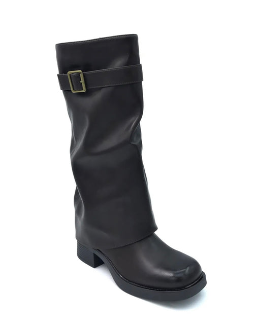 Stivale Biker Mammut con risvolto testa di moro