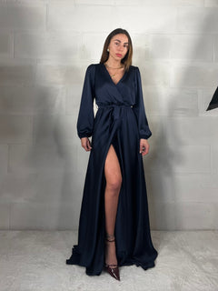 Maxi abito da cerimonia Flaminia blu notte