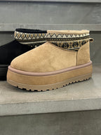 Stivaletto platform ultra mini Cortina beige