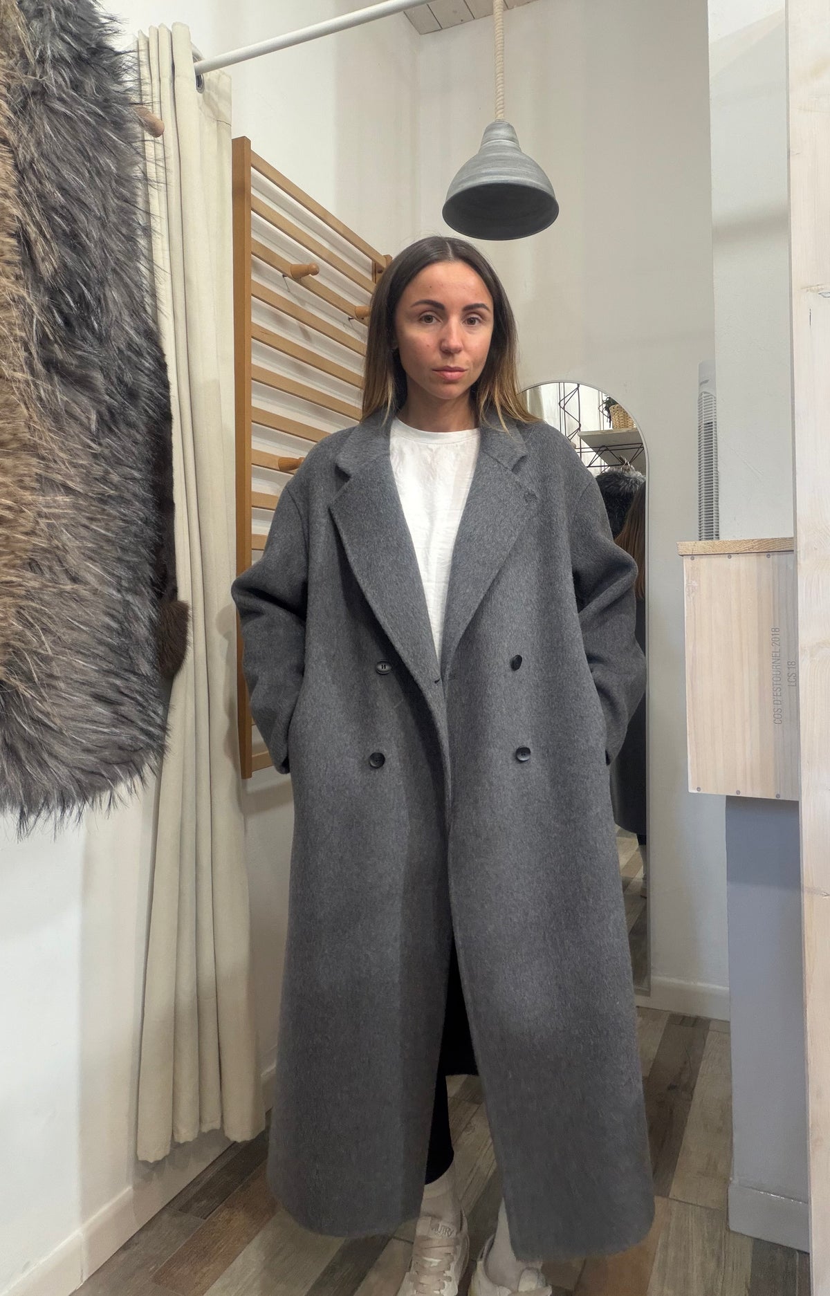 Cappotto in 70% lana grigio