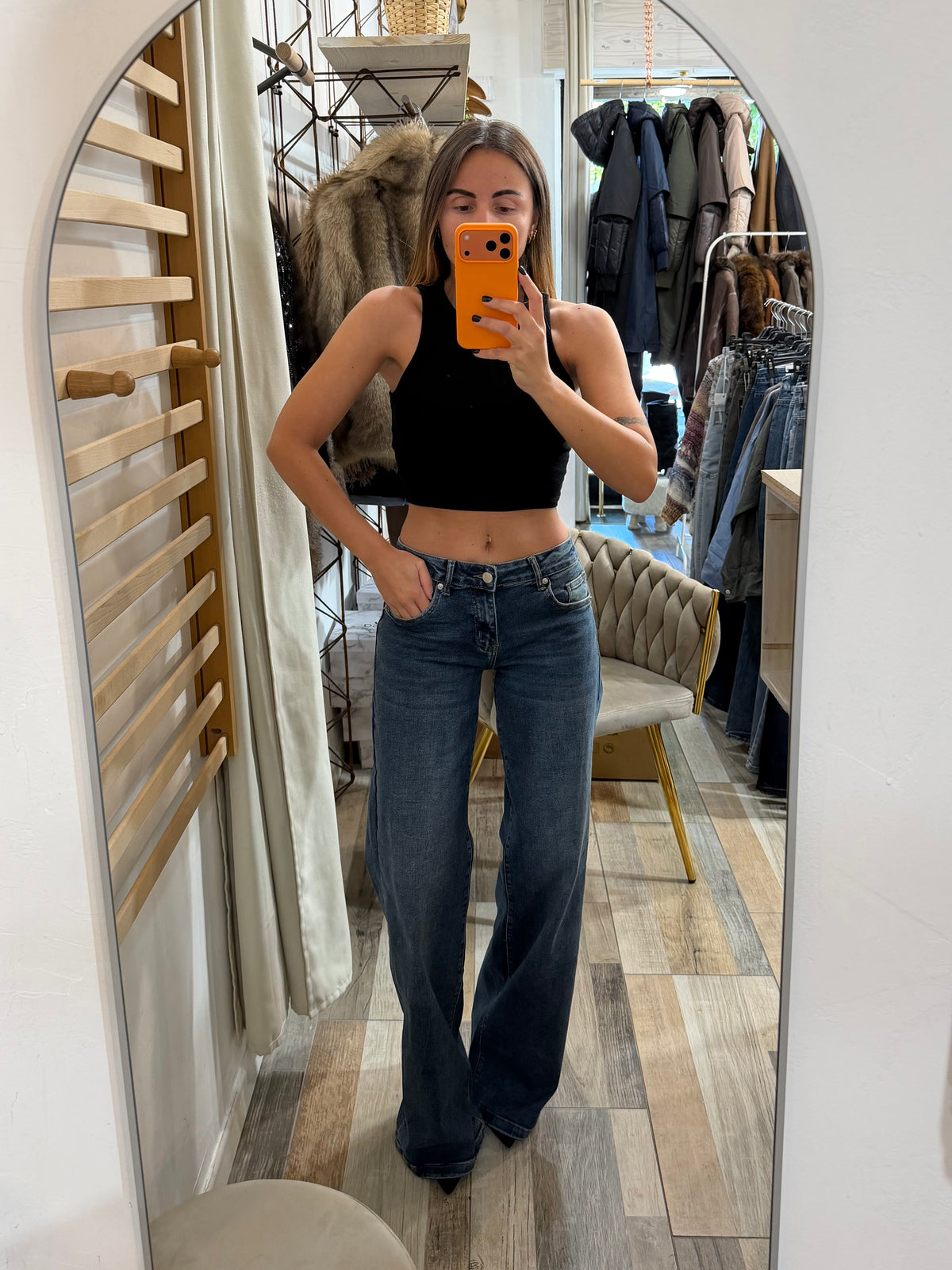 Denim vita bassa elasticizzato Chloe -5 kg