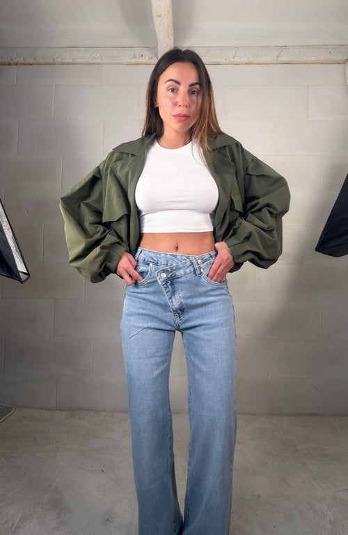 Denim chiusura laterale