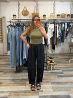 Pantalone in 95% cotone Army nero