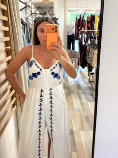 Maxi abito Capri in 100% cotone