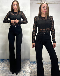 Denim elasticizzato Flare - 5 kg lavaggio nero