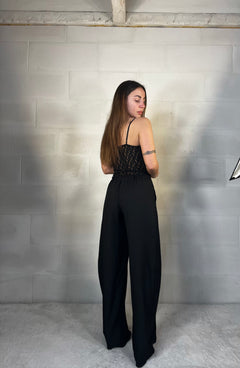 Pantalone baggy con pence nero