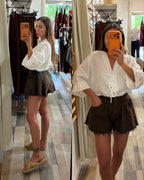 Short Butterfly marrone