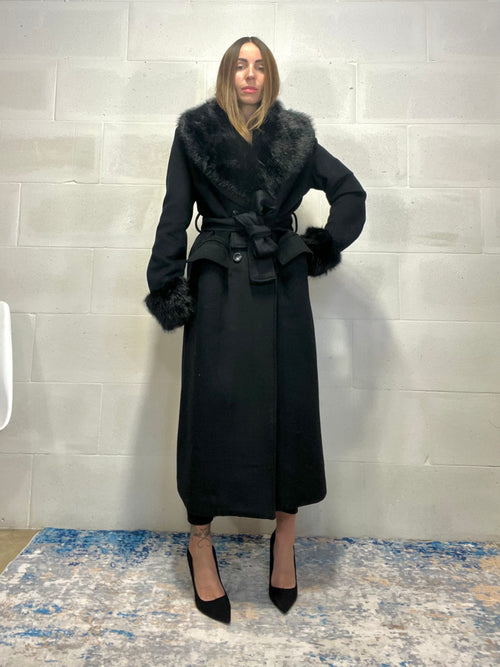 Cappotto 50% pura lana inserti in ecopelliccia estraibili