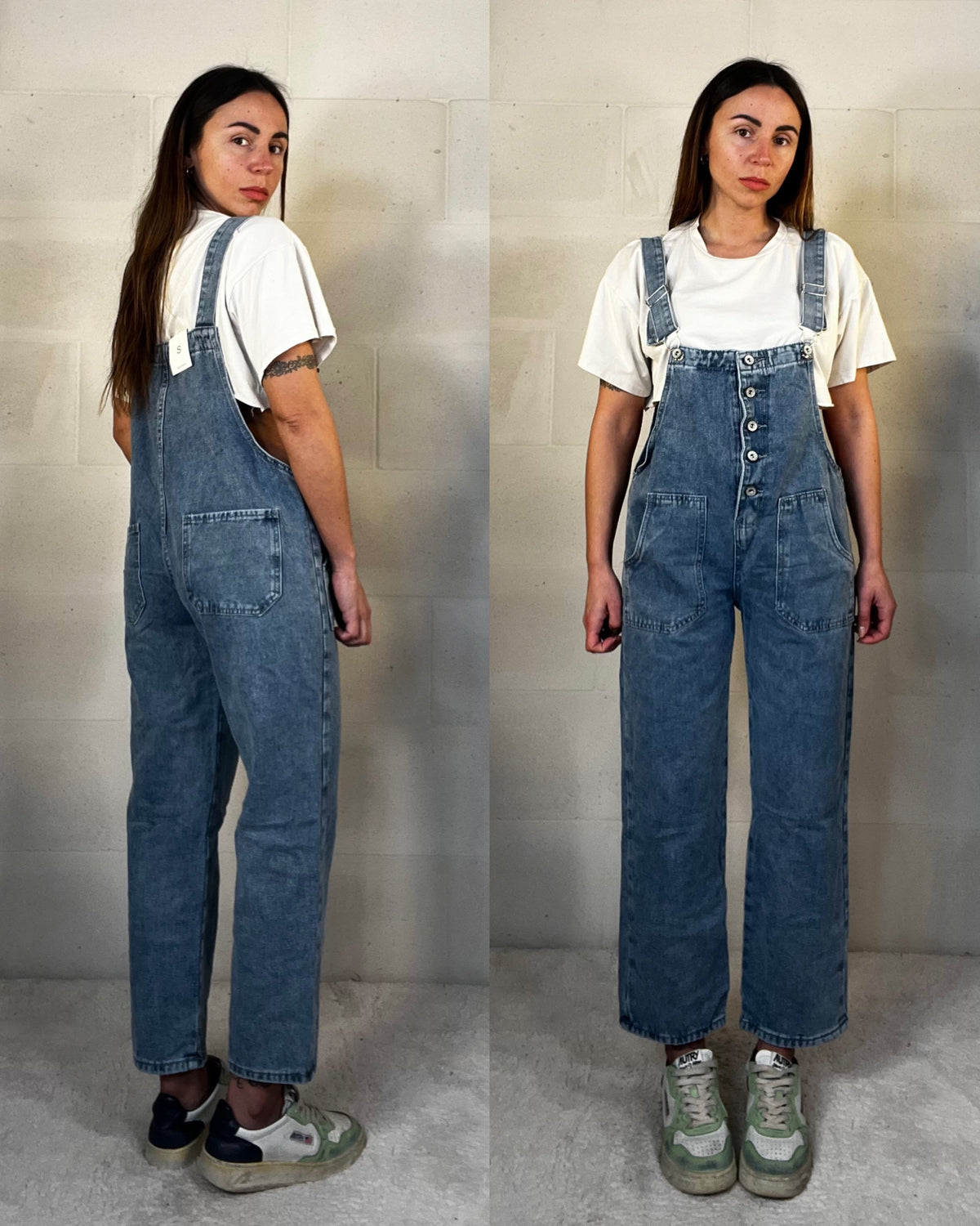 Salopette in denim 7/8
