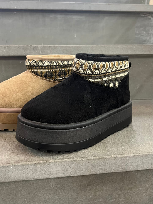 Stivaletto platform ultra mini Cortina nero