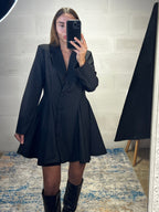 Abito a giacca gessato modello a ruota