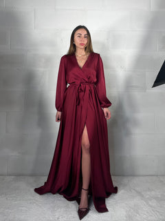 Maxi abito da cerimonia Flaminia bordeaux