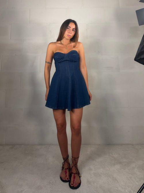 Mini dress in denim
