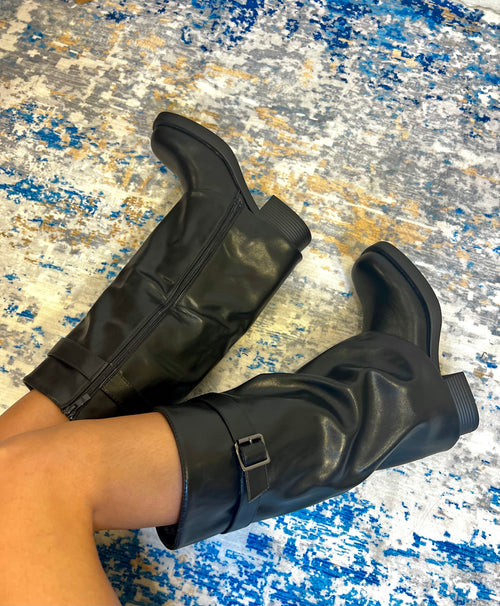 Stivale Biker Mammut con risvolto nero