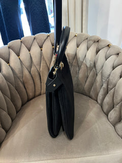 Borsa Trapezio 2 ingressi scamosciata nera