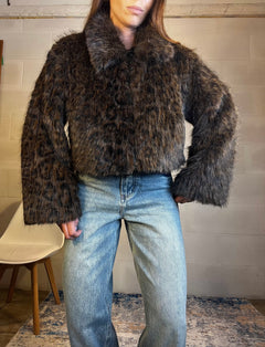 Ecofour animalier testa di moro con zip