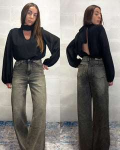 Body/blusa aperto sul retro