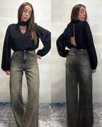 Body/blusa aperto sul retro