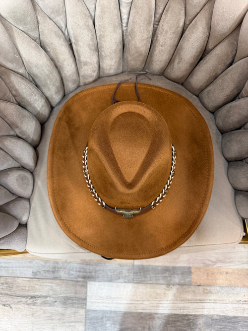 Cappello western camel