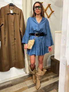 Dress effetto Denim modello ampio