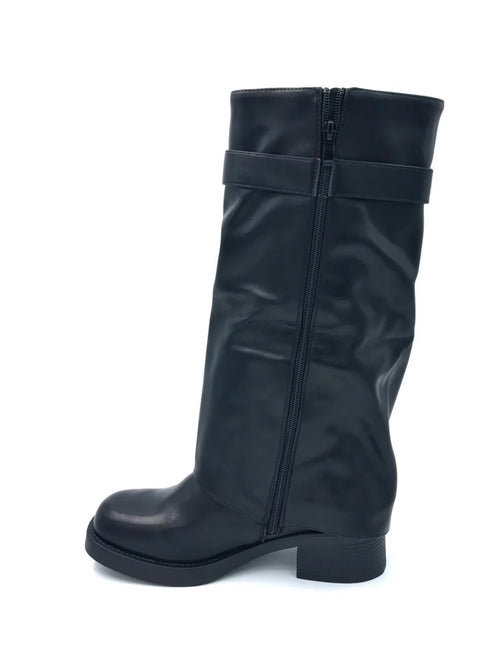 Stivale Biker Mammut con risvolto nero