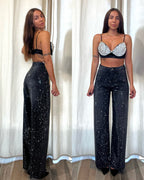 Jeans Luxury a palazzo nero