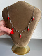 Collana peperoncini portafortuna argentata