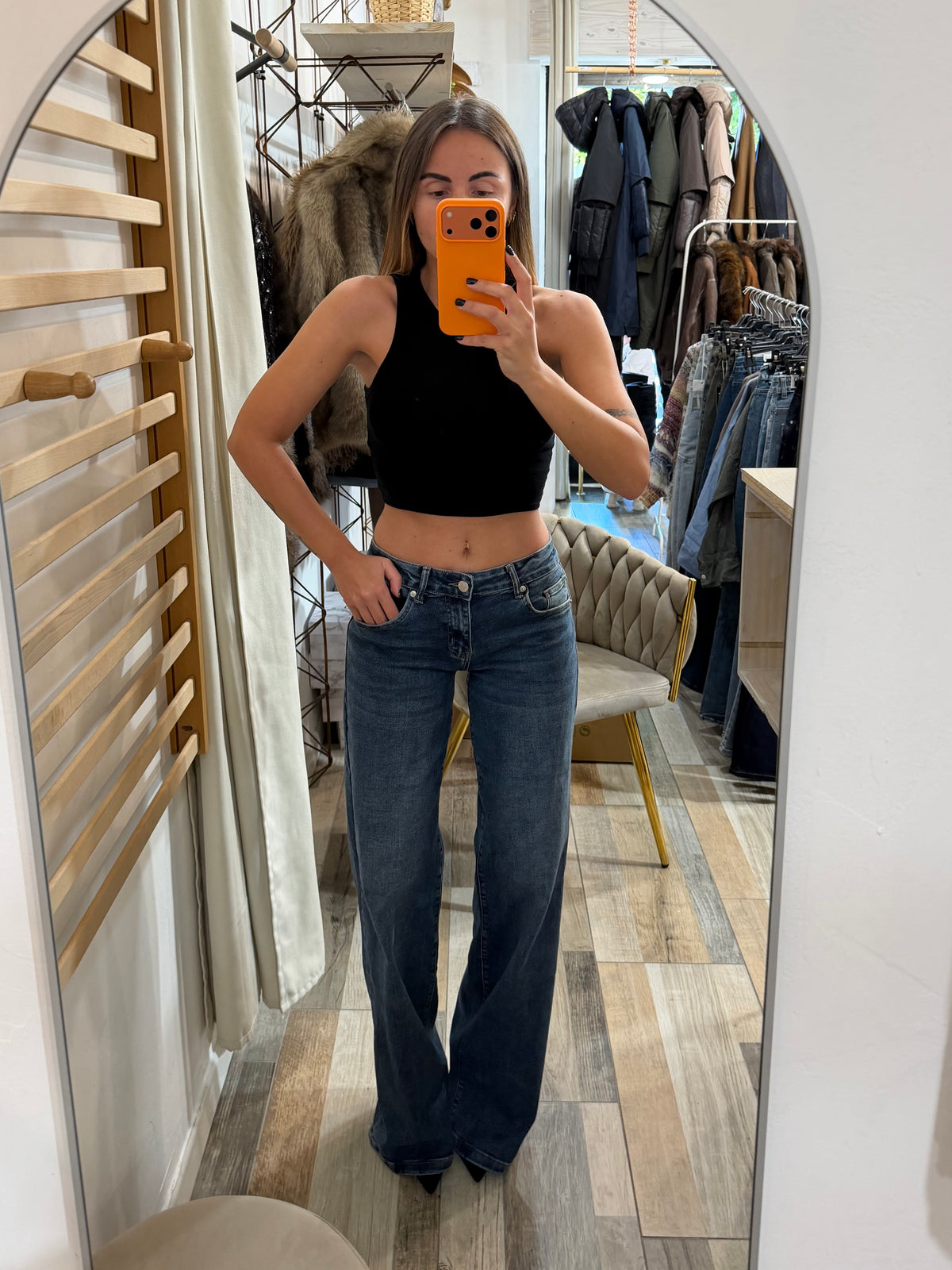 Denim vita bassa elasticizzato Chloe -5 kg