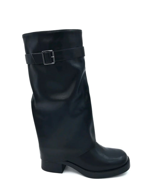 Stivale Biker Mammut con risvolto nero