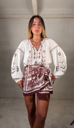 Blusa Tahiti 80% cotone 20% lino