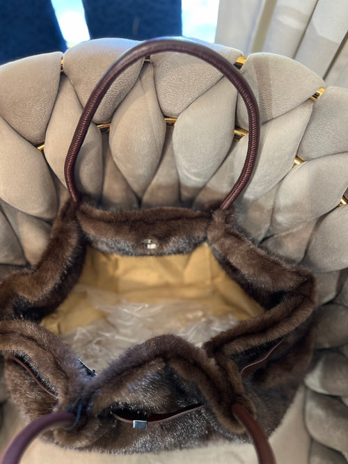 Miu bag in ecopelloccia marrone