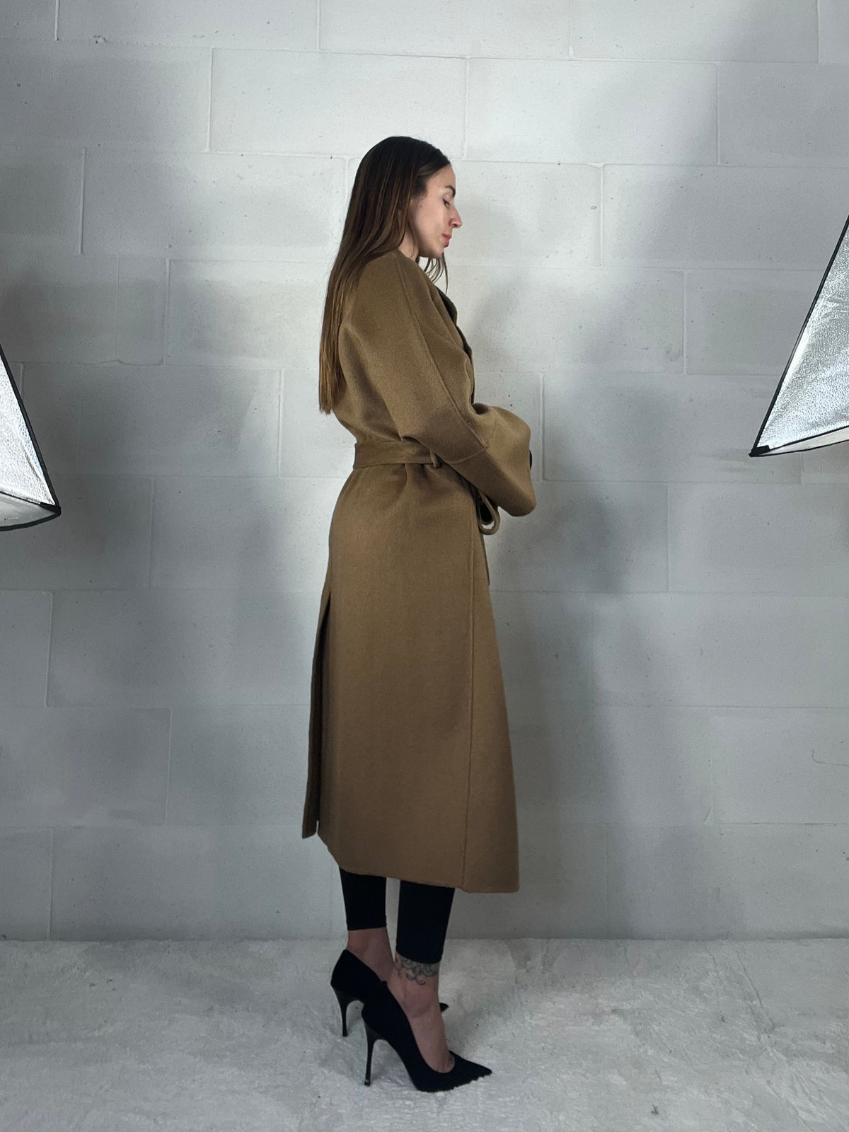 Cappotto over top quality HAND MADE 48% lana cammello
