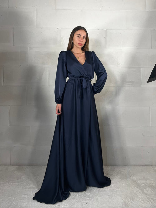 Maxi abito da cerimonia Flaminia blu notte