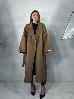 Cappotto over top quality HAND MADE 48% lana cammello
