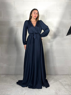 Maxi abito da cerimonia Flaminia blu notte