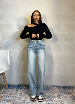 Jeans a palazzo vita alta