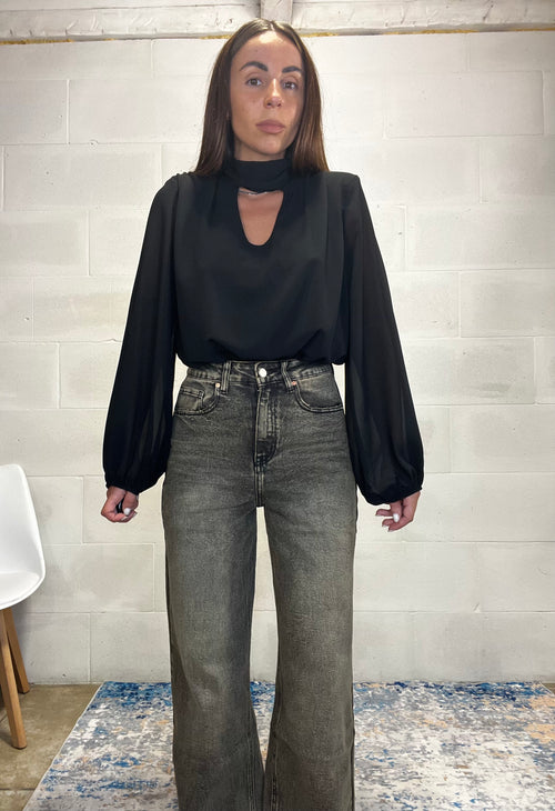 Body/blusa aperto sul retro