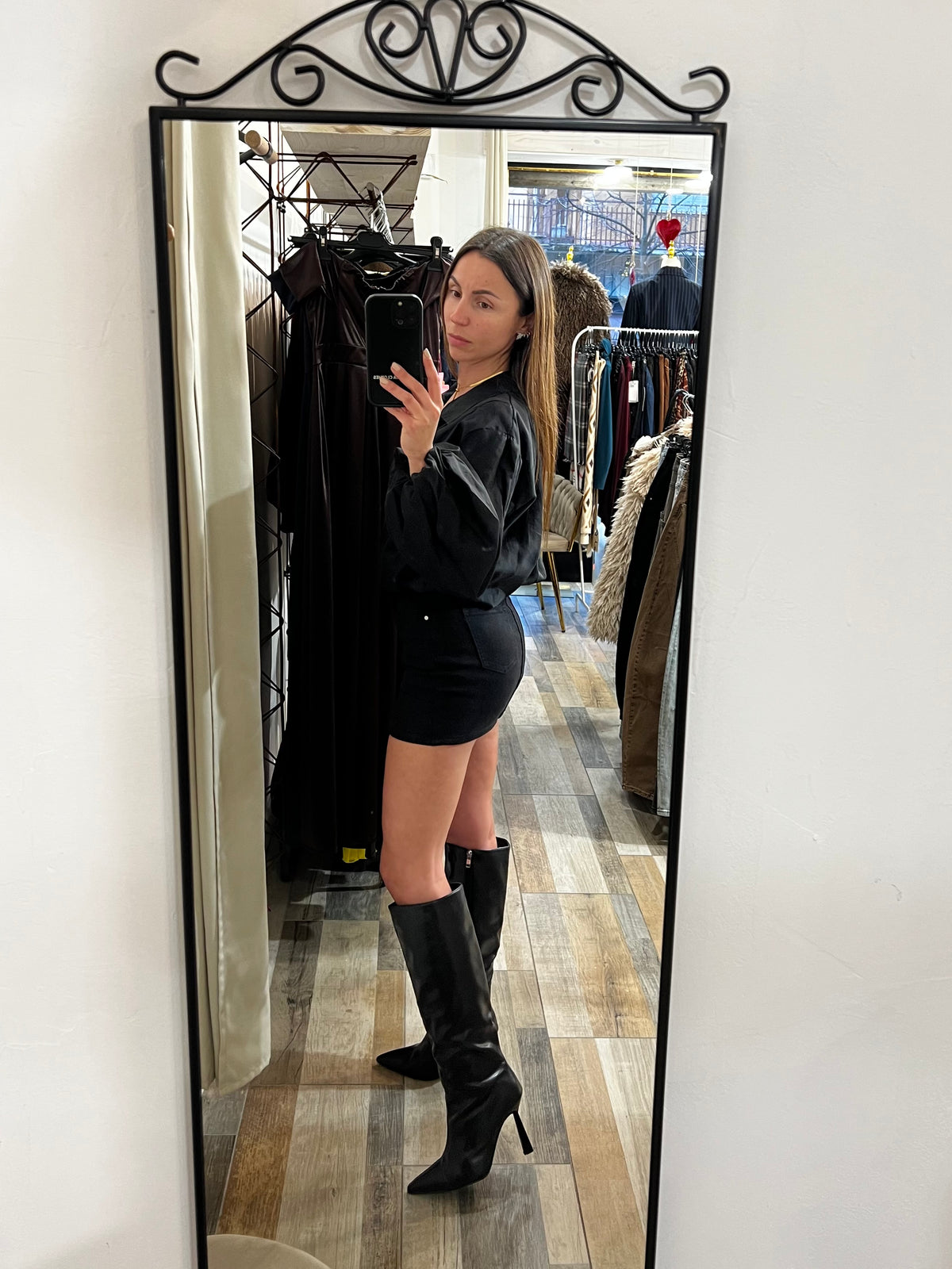 Gonna in denim nera