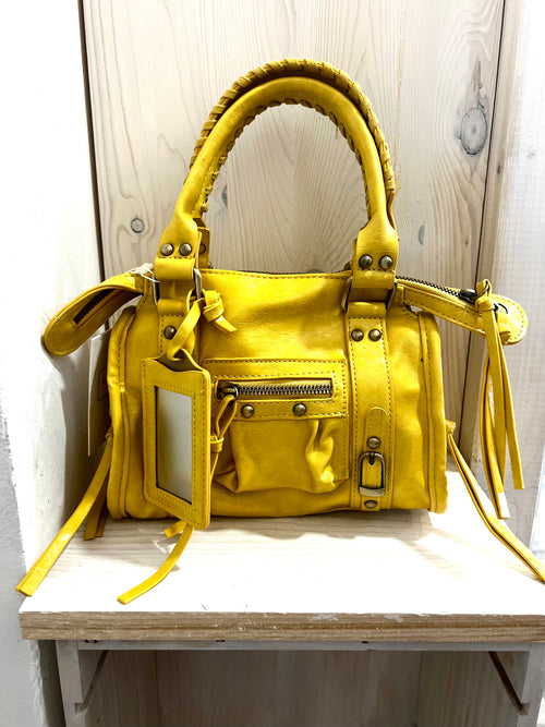 Bale mini bag con tracolla gialla (15x22cm)