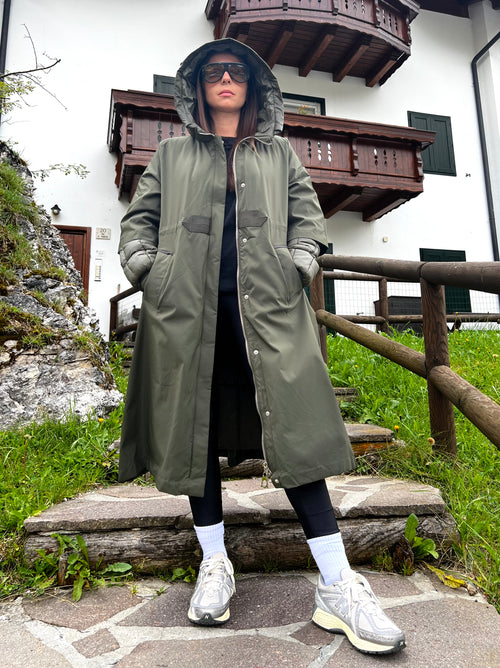 Piumino parka Alaska verde militare