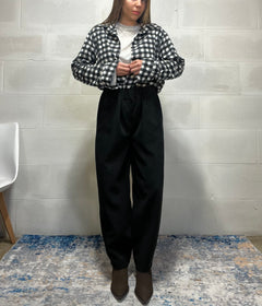 Pantalone baggy in velluto nero