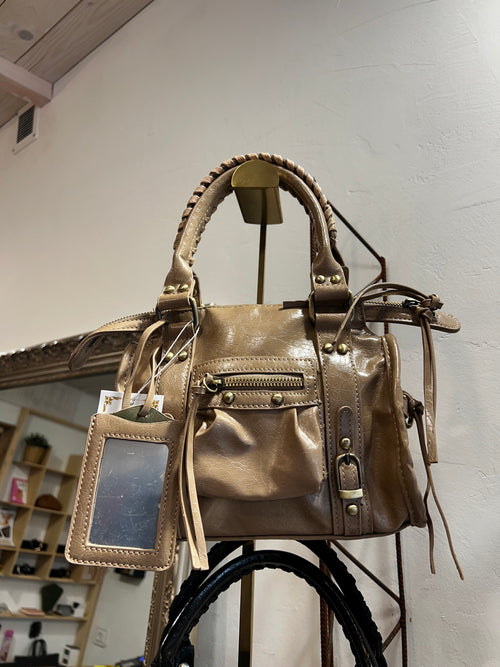 Bale mini bag con tracolla beige (15x22cm)