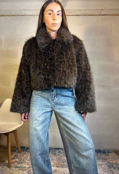 Ecofour animalier testa di moro con zip