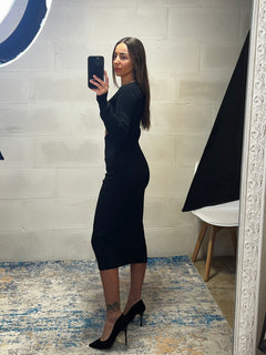 Dress cut-out frontale simil lana Victoria