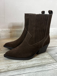 Camperos basso scamosciato marrone in vera pelle